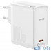 Мережевий зарядний пристрій 1Type-C Baseus GaN2 Fast Charger 100W + Cable Type-C to Type-C 1.5m (TZCCGAN-L02) White — інтернет магазин All-Ok. фото 1